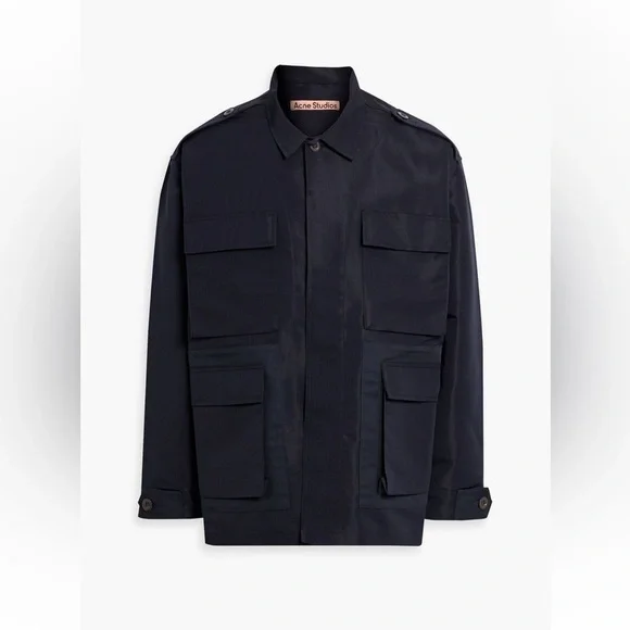 NWT Men's Casual Ribstop Jacket in Dark Blue - Picture 3 of 10